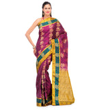 Dark Purple Art Silk Saree