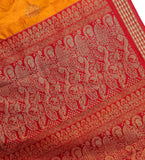 Mustard Bomkai Silk Saree