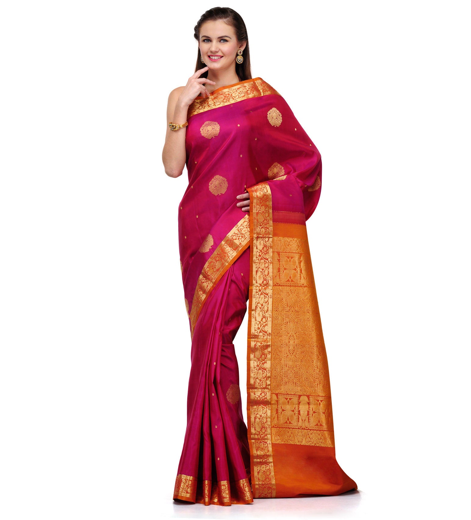 Magenta Silk Saree