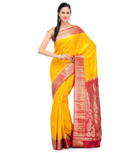 Mustard Silk Saree