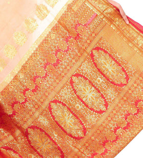 Beige Silk Saree