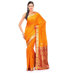 Mustard Silk Saree