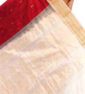 Maroon Silk Saree