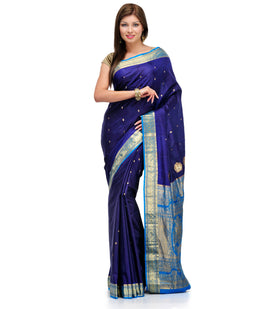 Navy Blue Silk Saree