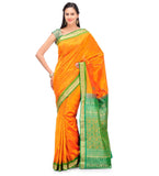 Mustard Bomkai Silk Saree