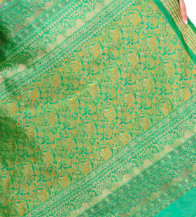 Mustard Bomkai Silk Saree