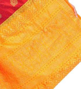 Maroon Bomkai Silk Saree