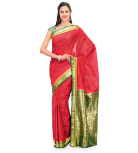 Maroon Silk Saree