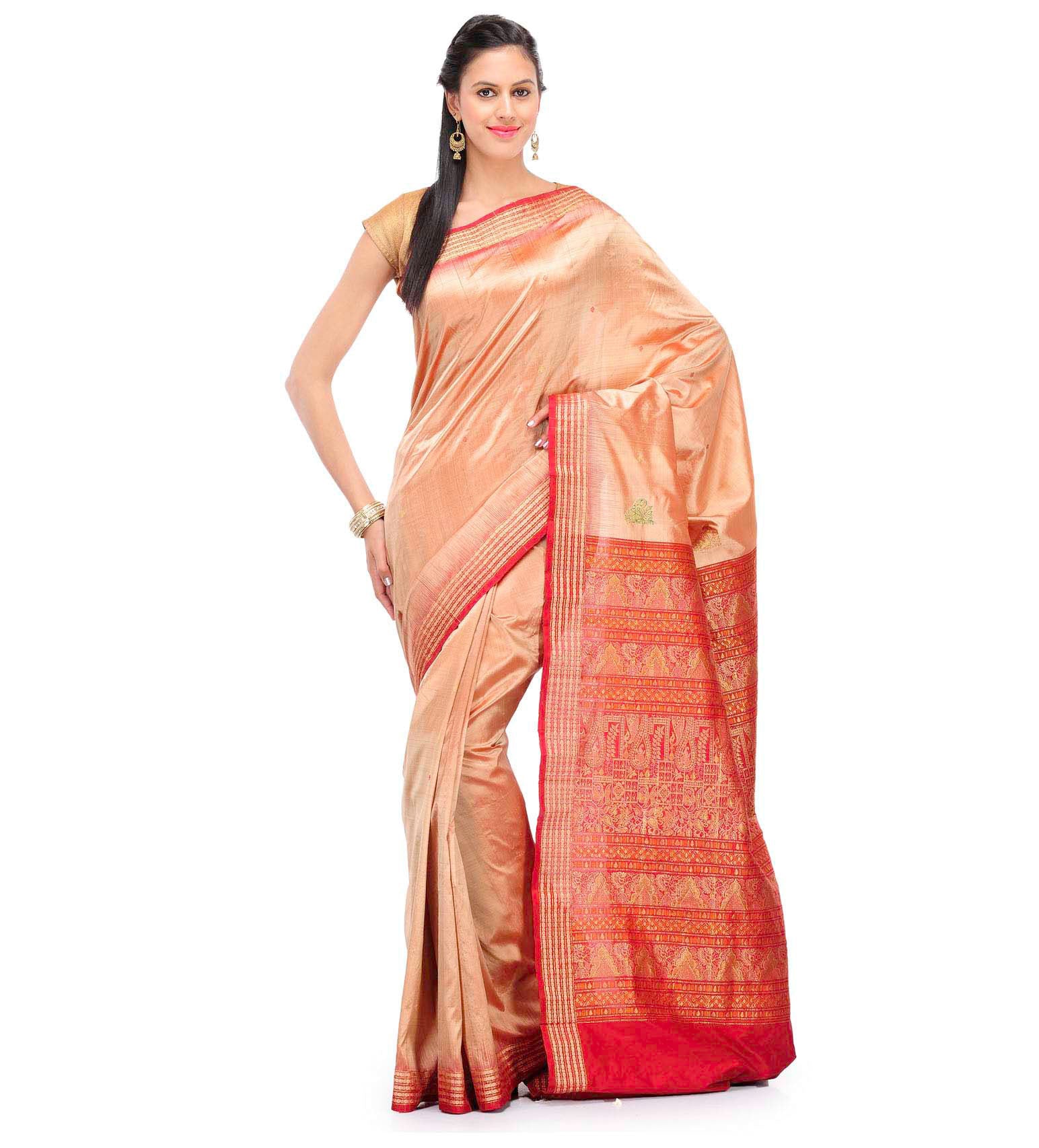 Maroon black silk handwoven bomkai saree – GoCoop