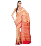 Fawn Bomkai Silk Saree