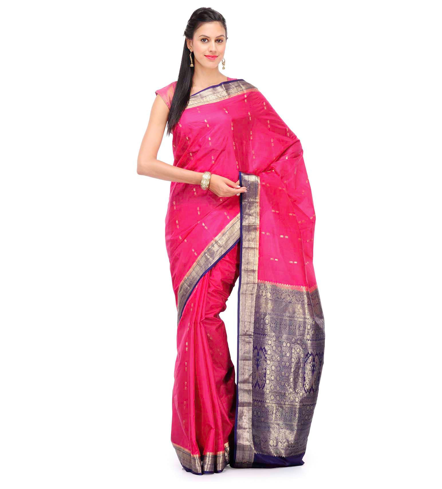 Magenta Silk Saree