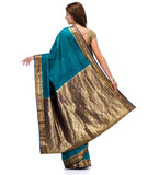 Azure Blue Silk Saree