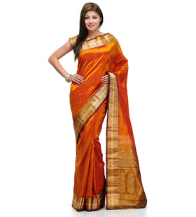 Mustard Silk Saree