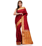 Maroon Silk Saree