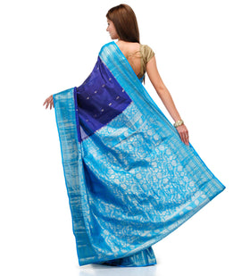 Navy Blue Silk Saree