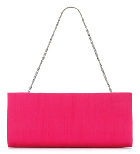 Magenta Art Silk Printed Clutch