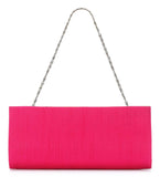 Magenta Art Silk Printed Clutch