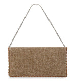 Brown Jute Stone Studded Clutch