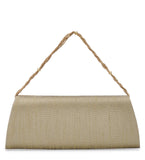Golden Art Silk Sequin Studded Clutch