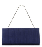 Navy Blue Art Silk Printed Clutch