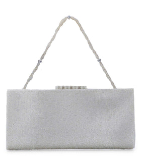 Silver Stone Studded Clutch