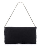 Black Jute Stone Studded Clutch