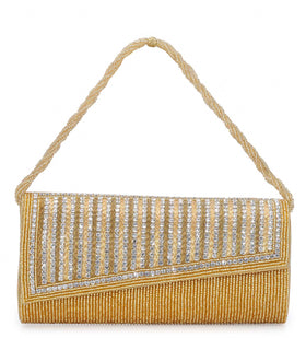 Golden Stone Studded Clutch