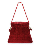 Maroon Velvet Beaded Potli Bag