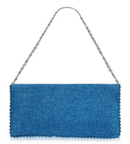 Blue Jute Stone Studded Clutch