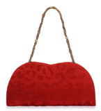 Red Velvet Beaded Clutch