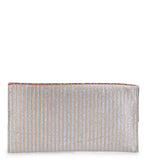 Silver Brocade Printed Clutch