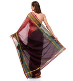 Maroon Supernet Banarasi Saree