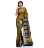 Olive Supernet Banarasi Saree