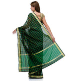 Green Chanderi Cotton Banarasi Saree