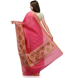 Pink Chanderi Cotton Banarasi Saree