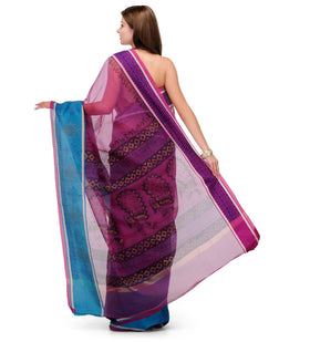 Purple Supernet Banarasi Saree