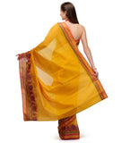 Golden Chanderi Cotton Banarasi Saree