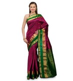 Dark Purple Silk Saree