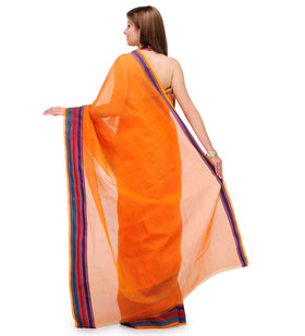 Orange Supernet Banarasi Saree