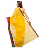 Yellow Supernet Banarasi Saree