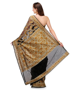 Black Banarasi Net Saree