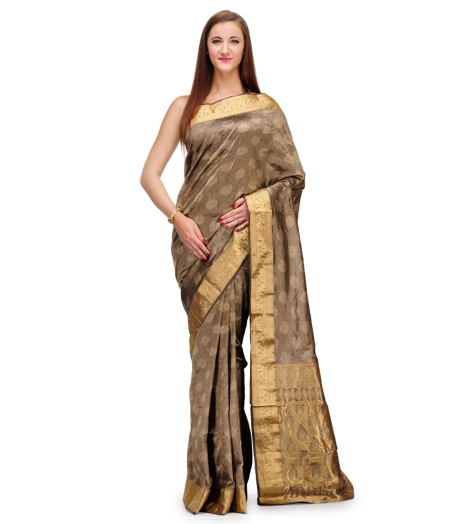 Brown Silk Saree