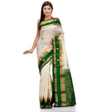 Cream Silk Saree