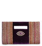 Violet Velvet Zari and Sequin Clutch