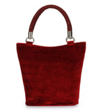 Maroon Velvet Zari and Sequin Hand Bag