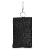 Black Satin Stone and Pearl Beaded Pouch