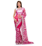 Dark Magenta Net Saree