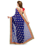 Royal Blue Viscose & Net Saree