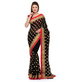 Black Faux Chiffon Saree