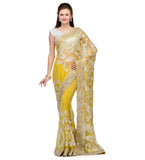 Lemon Net Saree with Resham Work